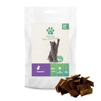 Fellicita Kaninchen Fleischstreifen 3x 50g Fellonis Katzensnacks