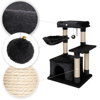 Lionto Kratzbaum Höhe 85 cm schwarz