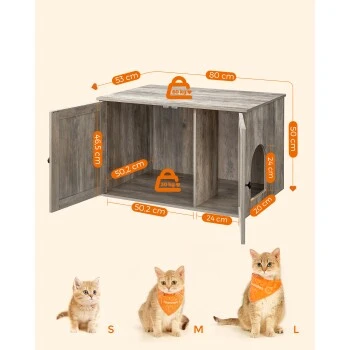 FEANDREA Katzenklo Schrank Greige