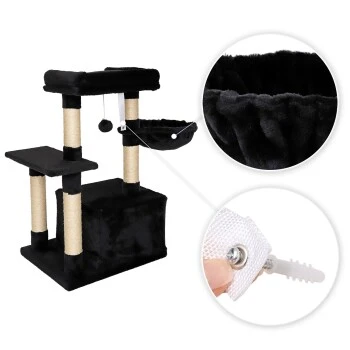 Lionto Kratzbaum Höhe 85 cm schwarz