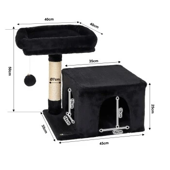 Lionto Kratzbaum 50 cm schwarz