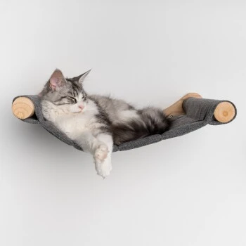 RHR Quality Wandmöbel Kletterwand Katze - Hängematte XXL de Luxe