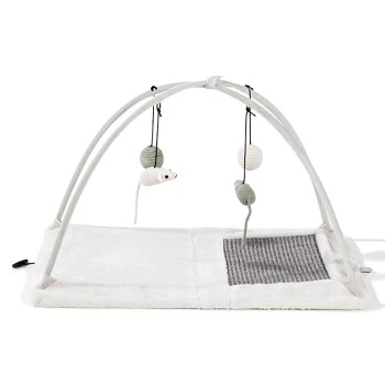 Trixie Kratzmatte mit Spielzeugen Mobile grau