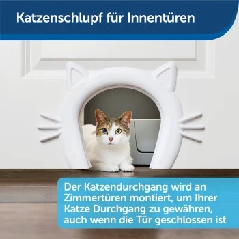 PetSafe Katzentunnel für Zimmertüren, Weiß