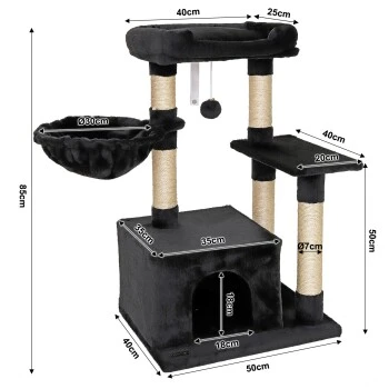 Lionto Kratzbaum Höhe 85 cm schwarz