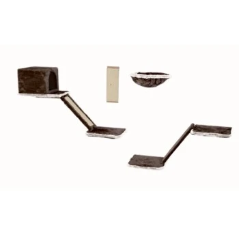 Silvio Design Katzen-Kletterwand 8-teilig grau