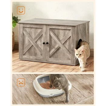 FEANDREA Katzenklo Schrank Greige