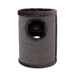 Lionto 50cm Kratztonne Mit Sisal Kratzturm Grau