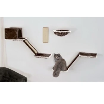 Silvio Design Katzen-Kletterwand 8-teilig grau