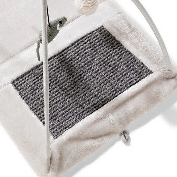 Trixie Kratzmatte mit Spielzeugen Mobile grau