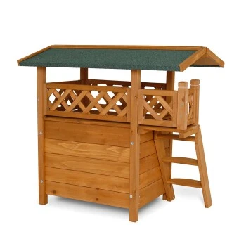 Lionto Katzenhaus "Lodge" braun