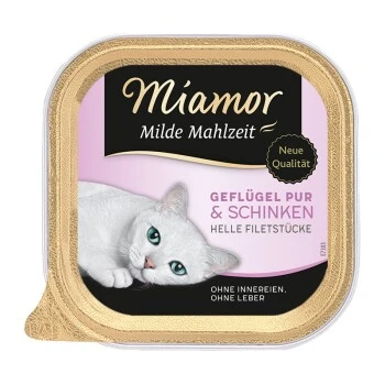 Miamor Milde Mahlzeit Geflügel pur & Schinken 16x100 g