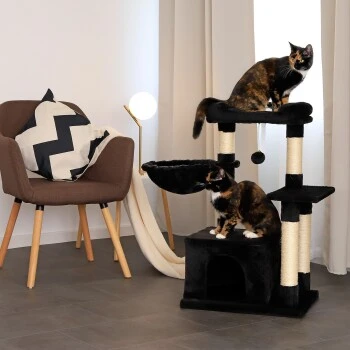 Lionto Kratzbaum Höhe 85 cm schwarz