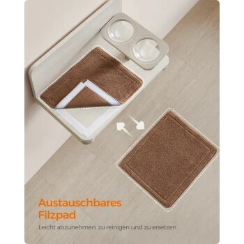 FEANDREA Clickat Katzen-Futterstation erhöht