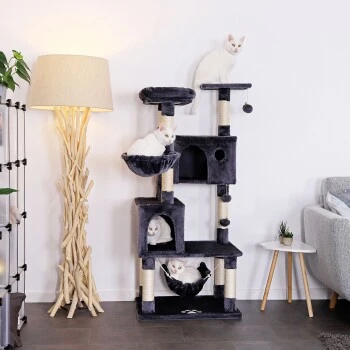 Lionto Kratzbaum, Höhe 140 cm dunkelgrau