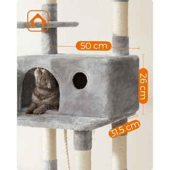 FEANDREA Kratzbaum 164cm hellgrau hellgrau